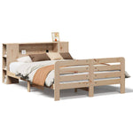 ZNTS Bed Frame without Mattress 140x200 cm Solid Wood Pine 3309878