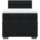 Box Spring Bed with Mattress Black 100x200 cm Velvet 3286242