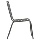 44262 5 Piece Outdoor Dining Set Steel Dark Grey