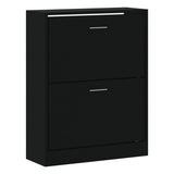 Shoe Cabinet Black 63x24x81 cm Engineered Wood 342558