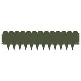 Lawn Edging 10 pcs 103 x 25 cm Steel Olive Green 8008702