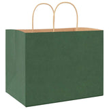 Paper Bags 250 pcs with Handles Green 32x22x24 cm 4101735