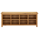 Shoe Rack 114x37x45 cm Solid Oak Wood 327436