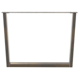 Dining Table Legs V-Shape 2 pcs Natural Steel 100x cm Steel 4012659