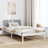Bed frame White and light grey 100 x 200 cm Solid pine wood 878703