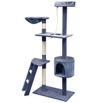 ZNTS Cat Tree with Sisal Scratching Posts 150 cm Dark Blue 170489