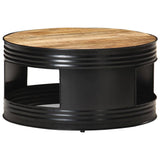 Coffee Table Black and Natural Wood 321931