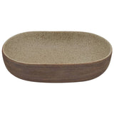 Countertop Basin Sand and Brown Oval 59x40x14 cm Ceramic 155104