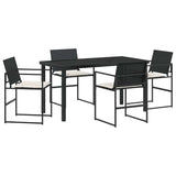Garden Dining Set 5 pcs Black Poly rattan 3379330