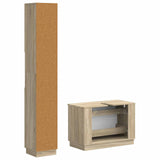 2 Piece Bathroom Cabinet Set HOORN Sonoma Oak Engineered Wood 3417551