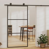 Sliding Door with Hardware Set ESG Glass&Aluminium 102x205 cm 3081943