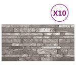3D Wall Panels with Dark Grey Brick Design 10 pcs EPS 149584
