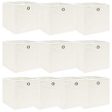 Storage Boxes 10 pcs White 32x32x32 cm Fabric 288351