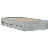 Bed Frame with Storage Grey Sonoma 80 x 200 cm Engineered Wood 3429609