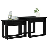 Coffee Table Set 2 pcs Black Oak Engineered Wood 8000125