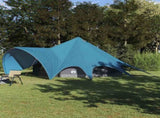 Teepee Tent 9-Person with Roof Blue and Grey 502 x 502 x 297 cm 42004018