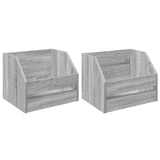 Vinyl Album Box 2 pcs Grey Sonoma 38 x 30 x 29 cm 8012821