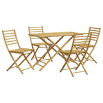 ZNTS 5 Piece Garden Dining Set Bamboo 3278530