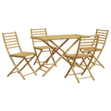 ZNTS 5 Piece Garden Dining Set Bamboo 3278530