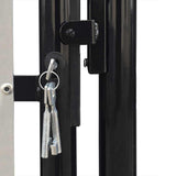Black Single Door Fence Gate 100x125 cm 141686