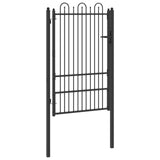 Fence Gate HORST 100 x 150 cm Steel Black Lockable 42034056