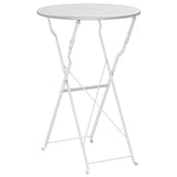 Bistro Table Folding White 50 x 71 cm Powder-coated Steel 42002962