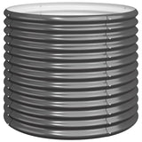 Garden Planter Galvanised Steel 80x80x68 cm Anthracite 318861