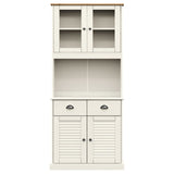 Highboard VIGO White 78x40x175 cm Solid Wood Pine 3188302