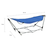Hammock Blue Powder-coated steel Large Foldable Hammock 44363