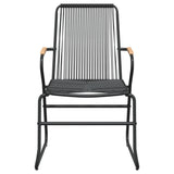 9 Piece Garden Dining Set Black PVC Rattan 3060272