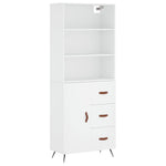 Highboard White 69.5x34x180 cm Engineered Wood 3189413