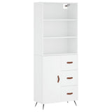 Highboard White 69.5x34x180 cm Engineered Wood 3189413
