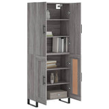Highboard Grey Sonoma 69.5x34x180 cm Engineered Wood 3195817