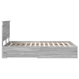 Bed Frame with Drawer Grey Sonoma 120 x 190 cm Engineered Wood 3411337