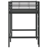 Kids'Loft Bed Frame Black 74.5 x 190 cm Steel 42020759