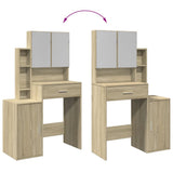 Dressing Table with Cabinet Sonoma Oak 80x35x132 cm 848236