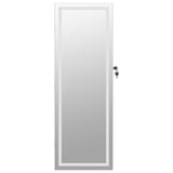 Mirror Jewellery Cabinet with LED Lights Wall Mounted White 353250