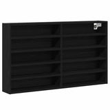 Display Cabinet Black Oak 100 x 15 x 58 cm Engineered Wood 873906