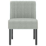 Slipper Chair Light Grey Velvet 352451