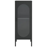 Sideboard Black 40x35x105 cm Glass and Steel 352999