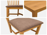 Dining Set 5 pcs Grey Solid Oak Wood 3430238