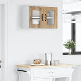 Wall Glass Cabinet PORTO Sonoma Oak 60 x 31 x 40 cm 885319