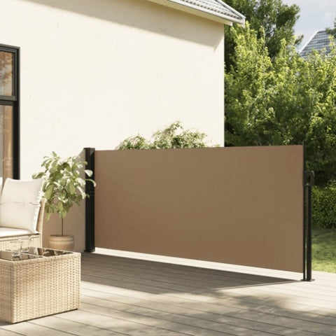 ZNTS Retractable Side Awning Taupe 120x500 cm 4004409