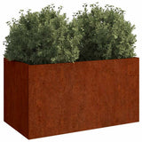 Planter 62x40x39 cm Corten Steel 821557