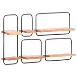 Wall Shelves 5 pcs Solid Wood Acacia 373634