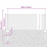 Welded Wire Fence 50 x 0.5 m Hot-Dip Galvanised Steel 3337024