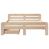 Bed frame without Mattress 150x200 cm King Size Solid Wood Pine 3309035