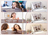 14 LED bulb Tabletop Makeup Mirror, with Adjustable Settings T3398P340954