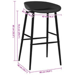 Bar Chairs 4 pcs Black 248167