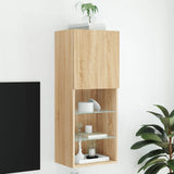 TV Cabinet with LED Lights Sonoma Oak 40.5x30x102 cm 837059